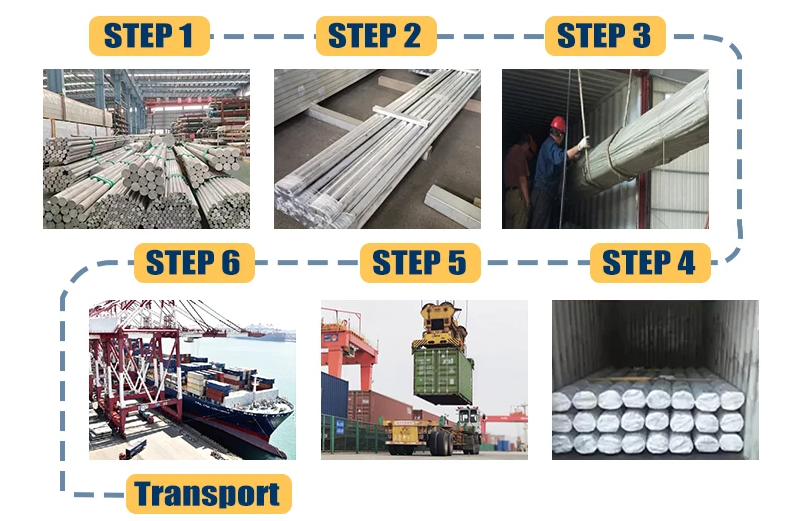aluminum bar packing and shipping